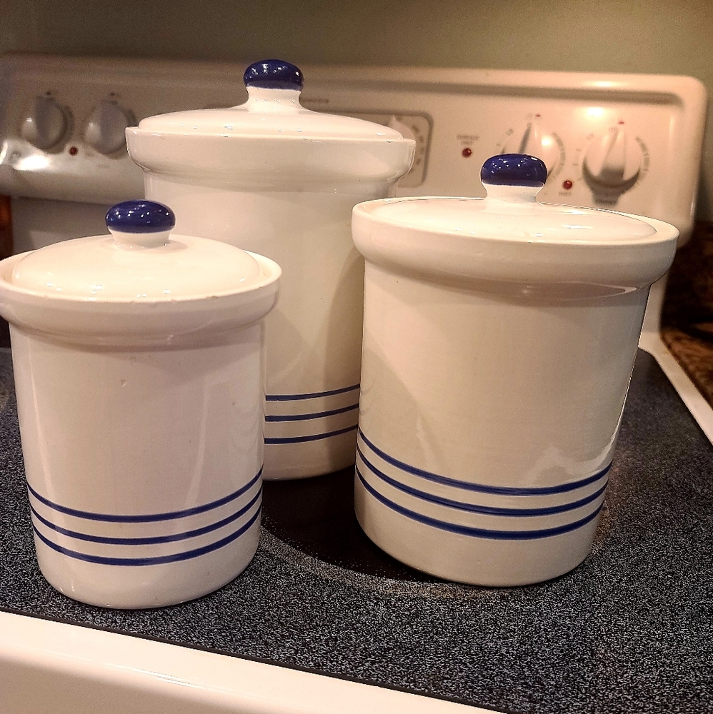 Vintage Ceramic Canisters Made in Italy, Very Rare
